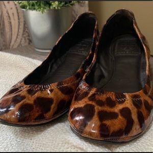 Tory Burch Eddie leopard print flats